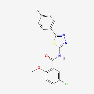 5-chloro-2-methoxy-N-[5-(4-methylphenyl)-1,3,4-thiadiazol-2-yl]benzamide