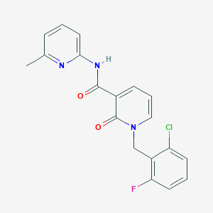 molecular formula C19H15ClFN3O2 B2396574 1-(2-chloro-6-fluorobenzyl)-N-(6-methylpyridin-2-yl)-2-oxo-1,2-dihydropyridine-3-carboxamide CAS No. 941952-43-8