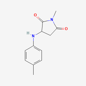 molecular formula C12H14N2O2 B2396578 1-甲基-3-[(4-甲基苯基)氨基]吡咯烷-2,5-二酮 CAS No. 41260-54-2