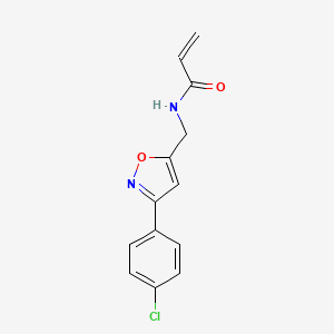 N-{[3-(4-chlorophenyl)-1,2-oxazol-5-yl]methyl}prop-2-enamide