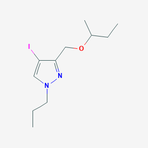 molecular formula C11H19IN2O B2396583 3-(sec-butoxymethyl)-4-iodo-1-propyl-1H-pyrazole CAS No. 1856095-13-0