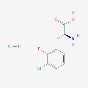 molecular formula C9H10Cl2FNO2 B2396597 (S)-2-Amino-3-(3-chloro-2-fluorophenyl)propanoic acid hydrochloride CAS No. 2375248-68-1