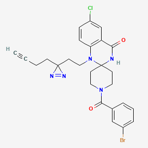 molecular formula C26H25BrClN5O2 B2396604 1-(3-bromobenzoyl)-1'-(2-(3-(but-3-yn-1-yl)-3H-diazirin-3-yl)ethyl)-6'-chloro-1'H-spiro[piperidine-4,2'-quinazolin]-4'(3'H)-one CAS No. 2034422-67-6