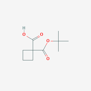 molecular formula C10H16O4 B2396609 1-[(Tert-butoxy)carbonyl]cyclobutane-1-carboxylic acid CAS No. 464183-34-4