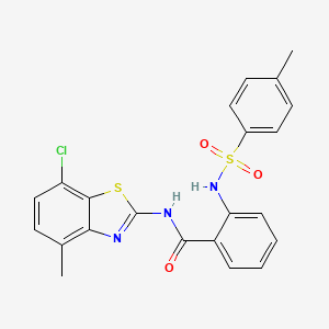 N-(7-chloro-4-methyl-1,3-benzothiazol-2-yl)-2-(4-methylbenzenesulfonamido)benzamide