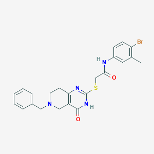 molecular formula C23H23BrN4O2S B2396626 2-((6-benzyl-4-oxo-3,4,5,6,7,8-hexahydropyrido[4,3-d]pyrimidin-2-yl)thio)-N-(4-bromo-3-methylphenyl)acetamide CAS No. 946370-63-4
