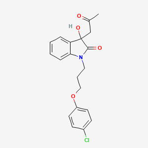1-(3-(4-Chlorophenoxy)propyl)-3-hydroxy-3-(2-oxopropyl)indolin-2-one