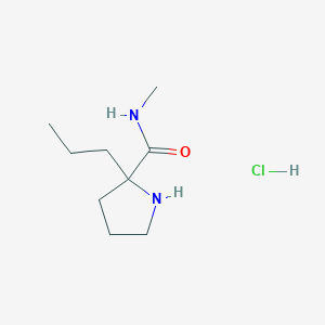 molecular formula C9H19ClN2O B2396644 N-Methyl-2-propylpyrrolidine-2-carboxamide;hydrochloride CAS No. 2411260-23-4