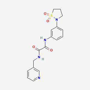 N'-[3-(1,1-dioxo-1,2-thiazolidin-2-yl)phenyl]-N-(pyridin-3-ylmethyl)oxamide