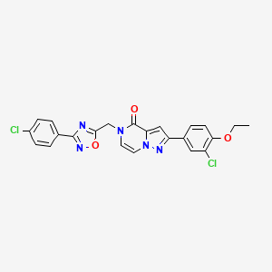 2-(3-chloro-4-ethoxyphenyl)-5-((3-(4-chlorophenyl)-1,2,4-oxadiazol-5-yl)methyl)pyrazolo[1,5-a]pyrazin-4(5H)-one