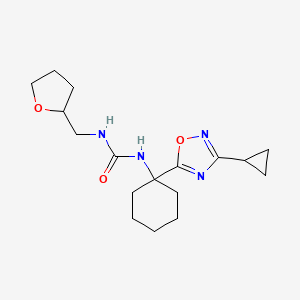 1-(1-(3-Cyclopropyl-1,2,4-oxadiazol-5-yl)cyclohexyl)-3-((tetrahydrofuran-2-yl)methyl)urea