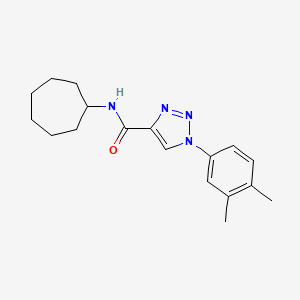 molecular formula C18H24N4O B2396655 N-cycloheptyl-1-(3,4-dimethylphenyl)-1H-1,2,3-triazole-4-carboxamide CAS No. 1326918-50-6