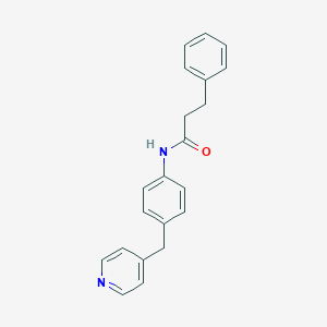 3-phenyl-N-[4-(pyridin-4-ylmethyl)phenyl]propanamide