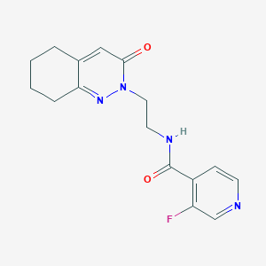 molecular formula C16H17FN4O2 B2396666 3-fluoro-N-(2-(3-oxo-5,6,7,8-tetrahydrocinnolin-2(3H)-yl)ethyl)isonicotinamide CAS No. 2097922-72-8