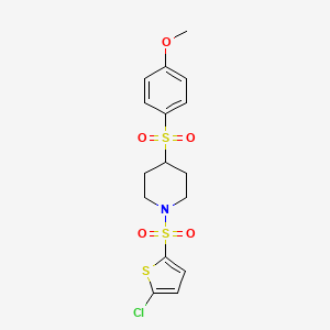 1-((5-Chlorothiophen-2-yl)sulfonyl)-4-((4-methoxyphenyl)sulfonyl)piperidine