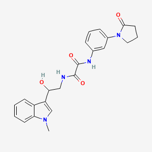 N1-(2-hydroxy-2-(1-methyl-1H-indol-3-yl)ethyl)-N2-(3-(2-oxopyrrolidin-1-yl)phenyl)oxalamide