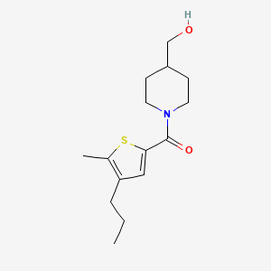 molecular formula C15H23NO2S B2396671 [1-(5-Methyl-4-propylthiophene-2-carbonyl)piperidin-4-yl]methanol CAS No. 1183186-78-8