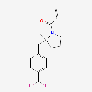 molecular formula C16H19F2NO B2396675 1-[2-[[4-(Difluoromethyl)phenyl]methyl]-2-methylpyrrolidin-1-yl]prop-2-en-1-one CAS No. 2196449-49-5