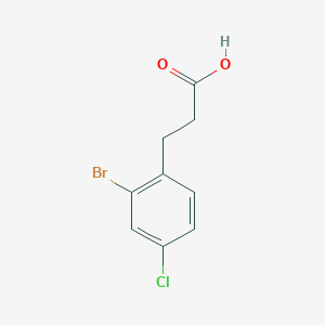 molecular formula C9H8BrClO2 B2396690 3-(2-Bromo-4-chlorophenyl)propanoic acid CAS No. 66192-04-9