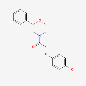 2-(4-Methoxyphenoxy)-1-(2-phenylmorpholino)ethanone