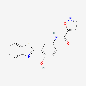 N-(3-(benzo[d]thiazol-2-yl)-4-hydroxyphenyl)isoxazole-5-carboxamide