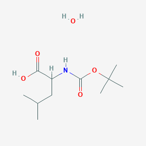 molecular formula C11H23NO5 B2396704 Boc-DL-leu-OH H2O CAS No. 13139-15-6; 139115-92-7; 16937-99-8; 200936-87-4; 200937-17-3; 200937-21-9; 64727-35-1