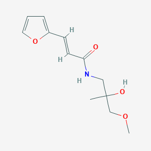 molecular formula C12H17NO4 B2396707 (E)-3-(furan-2-yl)-N-(2-hydroxy-3-methoxy-2-methylpropyl)acrylamide CAS No. 1334377-28-4