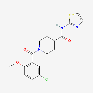 1-(5-chloro-2-methoxybenzoyl)-N-(thiazol-2-yl)piperidine-4-carboxamide