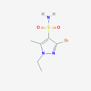 molecular formula C6H10BrN3O2S B2396732 3-Bromo-1-ethyl-5-methylpyrazole-4-sulfonamide CAS No. 1946823-36-4