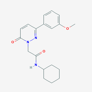 molecular formula C19H23N3O3 B2396734 N-cyclohexyl-2-[3-(3-methoxyphenyl)-6-oxopyridazin-1-yl]acetamide CAS No. 922926-85-0
