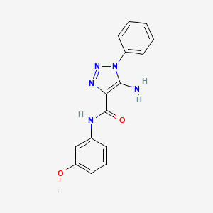 5-amino-N-(3-methoxyphenyl)-1-phenyl-1H-1,2,3-triazole-4-carboxamide