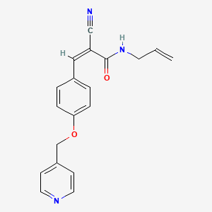 molecular formula C19H17N3O2 B2396738 (Z)-2-Cyano-N-prop-2-enyl-3-[4-(pyridin-4-ylmethoxy)phenyl]prop-2-enamide CAS No. 1808372-40-8