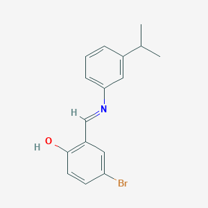 molecular formula C16H16BrNO B2396740 4-bromo-2-{(E)-[(3-isopropylphenyl)imino]methyl}phenol CAS No. 1232818-56-2
