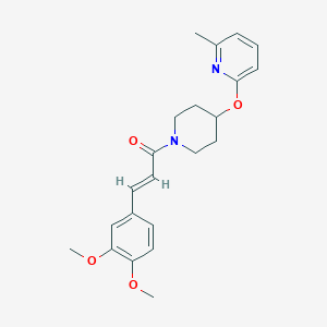 (E)-3-(3,4-dimethoxyphenyl)-1-(4-((6-methylpyridin-2-yl)oxy)piperidin-1-yl)prop-2-en-1-one