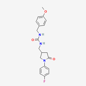 1-((1-(4-Fluorophenyl)-5-oxopyrrolidin-3-yl)methyl)-3-(4-methoxybenzyl)urea