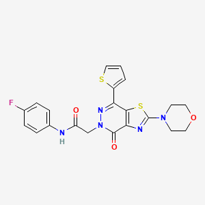N-(4-fluorophenyl)-2-(2-morpholino-4-oxo-7-(thiophen-2-yl)thiazolo[4,5-d]pyridazin-5(4H)-yl)acetamide