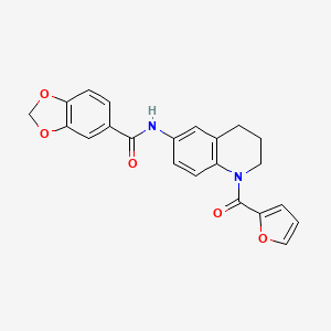 N-[1-(2-furoyl)-1,2,3,4-tetrahydroquinolin-6-yl]-1,3-benzodioxole-5-carboxamide