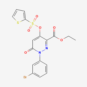 Ethyl 1-(3-bromophenyl)-6-oxo-4-((thiophen-2-ylsulfonyl)oxy)-1,6-dihydropyridazine-3-carboxylate