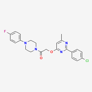 molecular formula C23H22ClFN4O2 B2396782 N-(4-acetylphenyl)-2-({6-[4-(2-methoxyphenyl)piperazin-1-yl]pyridazin-3-yl}thio)acetamide CAS No. 1189449-09-9