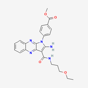Methyl 4-[2-amino-3-(3-ethoxypropylcarbamoyl)pyrrolo[3,2-b]quinoxalin-1-yl]benzoate