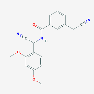 molecular formula C19H17N3O3 B2396791 N-[cyano(2,4-dimethoxyphenyl)methyl]-3-(cyanomethyl)benzamide CAS No. 1311893-89-6