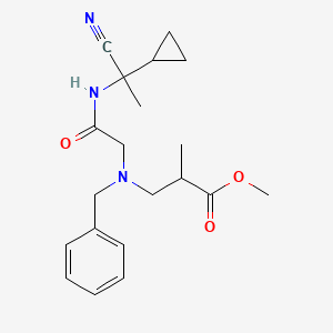molecular formula C20H27N3O3 B2396808 Methyl 3-[benzyl({[(1-cyano-1-cyclopropylethyl)carbamoyl]methyl})amino]-2-methylpropanoate CAS No. 1252422-48-2