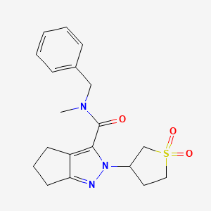 N-benzyl-2-(1,1-dioxidotetrahydrothiophen-3-yl)-N-methyl-2,4,5,6-tetrahydrocyclopenta[c]pyrazole-3-carboxamide