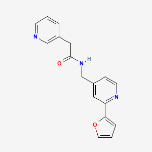 N-((2-(furan-2-yl)pyridin-4-yl)methyl)-2-(pyridin-3-yl)acetamide