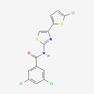 3,5-dichloro-N-[4-(5-chlorothiophen-2-yl)-1,3-thiazol-2-yl]benzamide