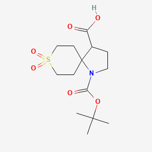 1-[(2-Methylpropan-2-yl)oxycarbonyl]-8,8-dioxo-8lambda6-thia-1-azaspiro[4.5]decane-4-carboxylic acid