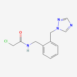 2-Chloro-N-[[2-(1,2,4-triazol-1-ylmethyl)phenyl]methyl]acetamide
