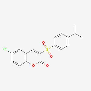 6-Chloro-3-(4-propan-2-ylphenyl)sulfonylchromen-2-one