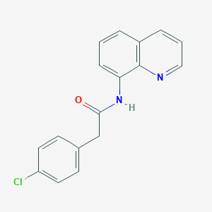 molecular formula C17H13ClN2O B239683 2-(4-chlorophenyl)-N-quinolin-8-ylacetamide 