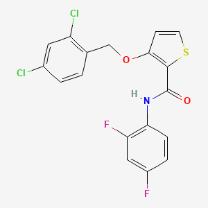 3-[(2,4-dichlorophenyl)methoxy]-N-(2,4-difluorophenyl)thiophene-2-carboxamide